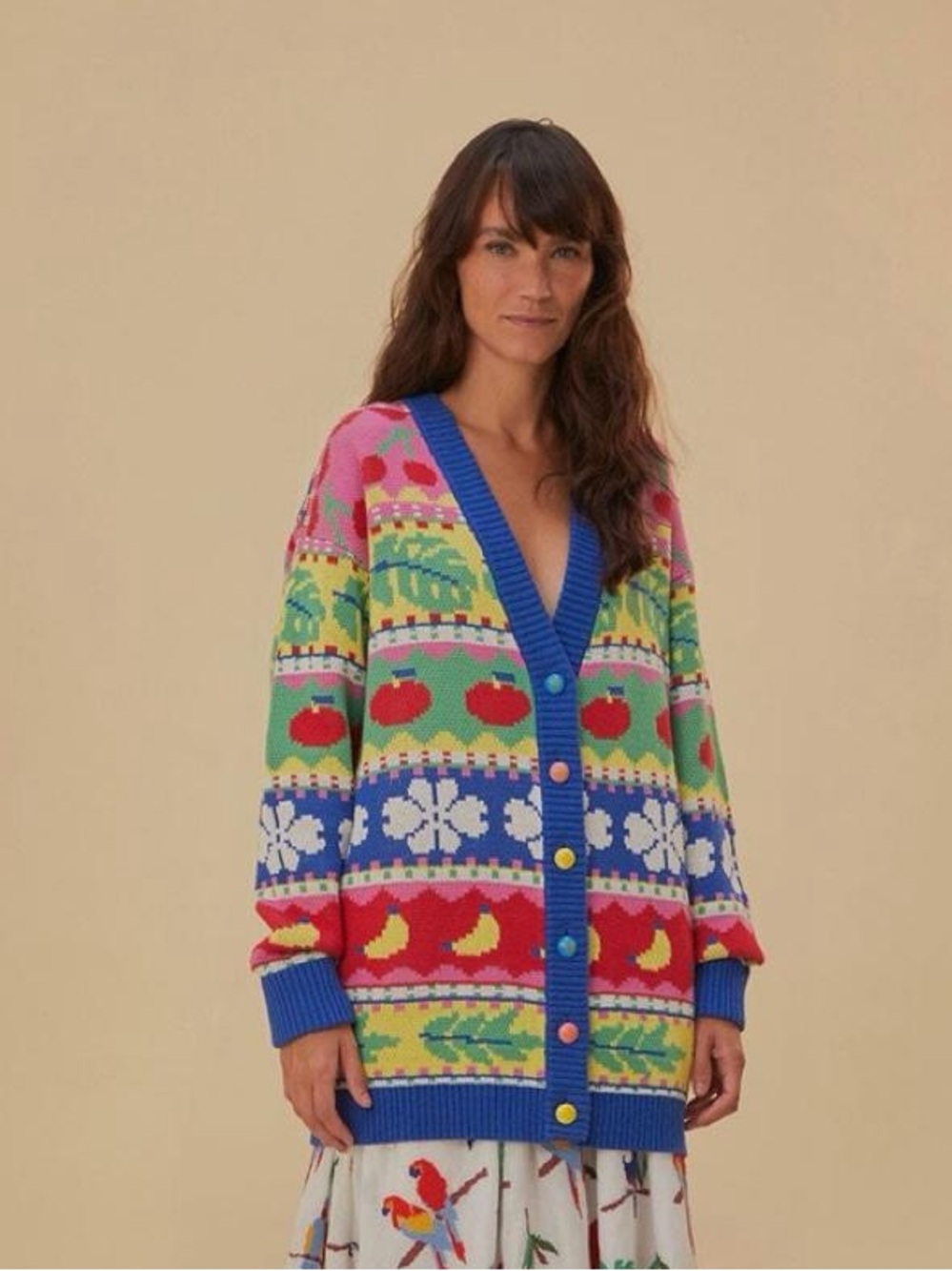 Anthropologie | FARM Rio Sweet Orchard Knit Cardigan size M